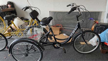 Trike 7 speed 24 inches black / yellow