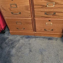  Wood 2 Draw File cabinets