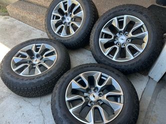 New chevy Silverado rims and tires 20” Oem factory wheels rines y llantas nuevas fits Silverado Tahoe RST Avalanche suburban GMC Sierra Yukon