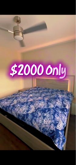 Complete modern king-size bedroom set for sale