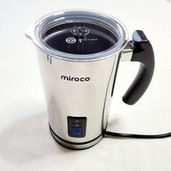 Miroco Milk Frother, Stainless Steel Milk Steamer , Automatic Foam  Maker