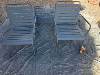 2 Patio Chairs & plant stand