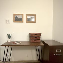 Office Furniture - Table / Desk + Organizer + Filing Cabinet | Take all for $20