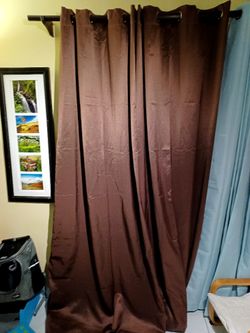 Groomet Courtains 95" Tall 48" Wide Panels Brown Chocolate