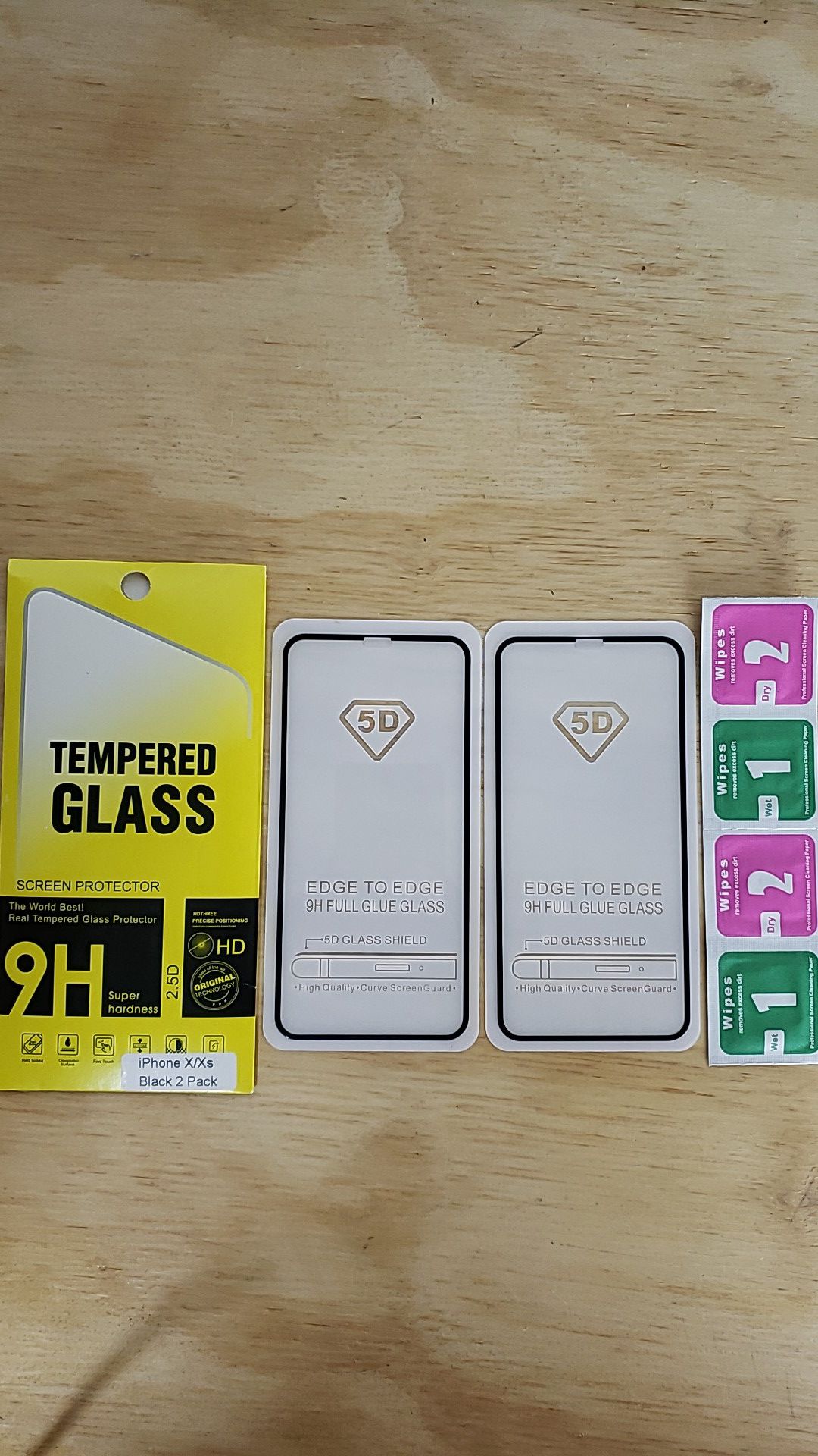 2 Pack IPhone X/Xs Glass Screen protector Color Black