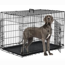 Brand New In Box 48" Xxl'xxxl Dog Crate Foldable Portable Animal Cage 2 Doors With Floor Tray Up To 125lbs Puppy Dog Kennel