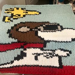 Snoopy & Woodstock Chunky knitted Blanket