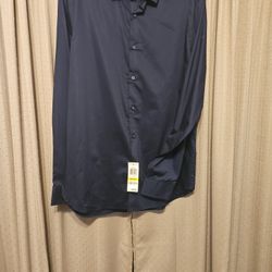 Dress Shirt, Navy BLUE  New.