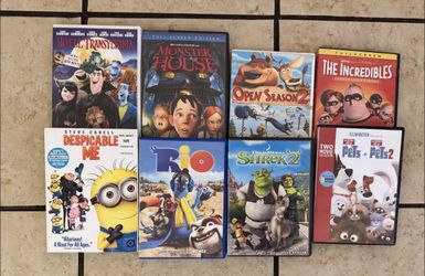 8 DVD cartoons in excellent condition