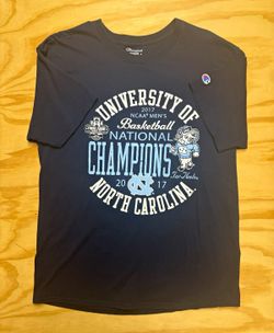 Champion North Carolina Tar Heels 2017 NCAA Champions Shirt Black Men’s L