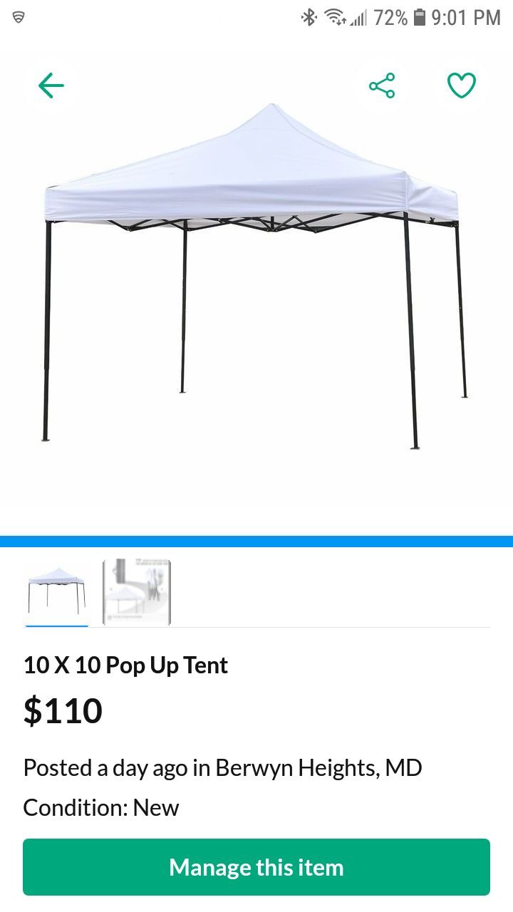 Photo 1010 Pop Up Tent