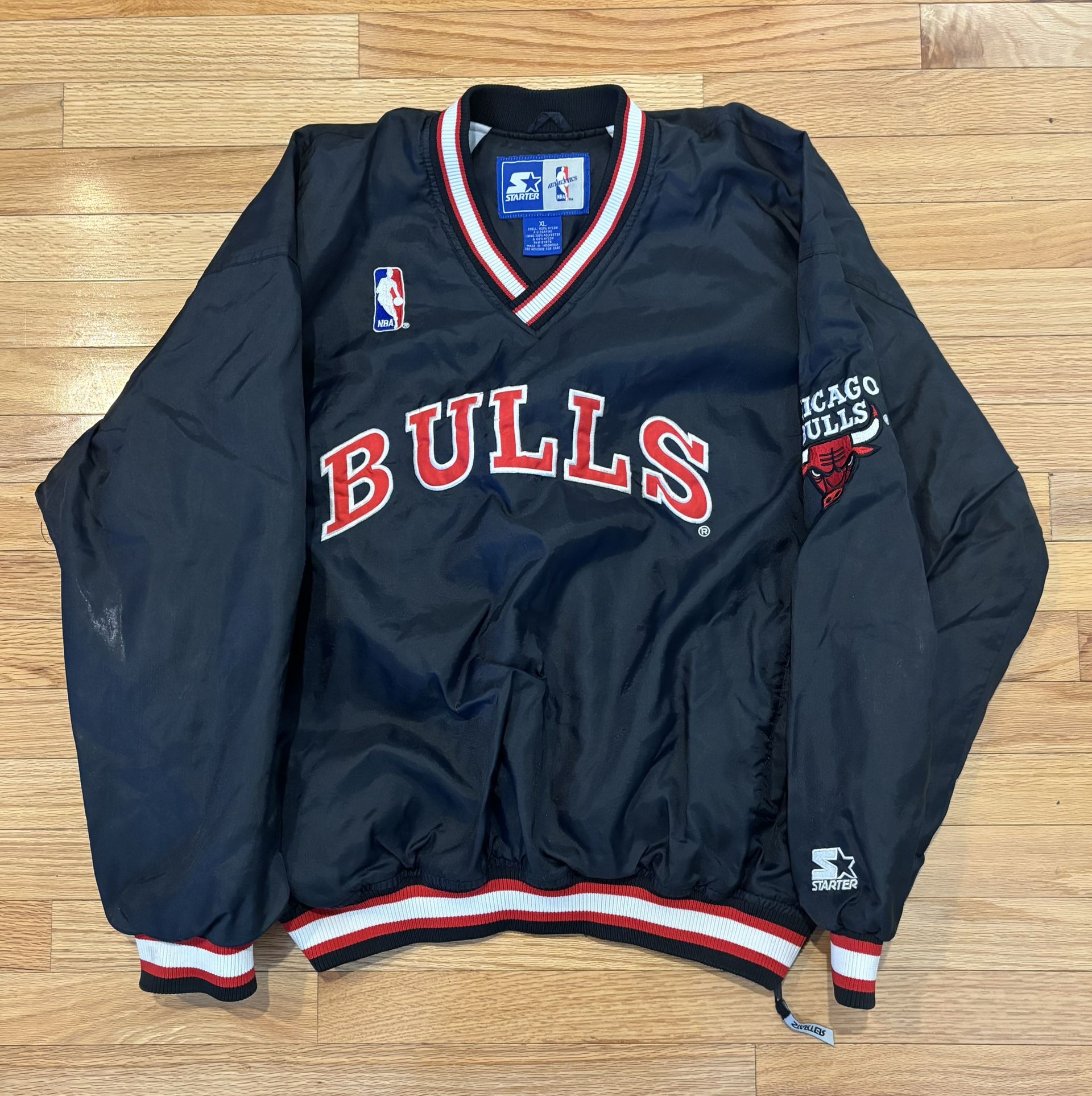 Vintage Starter Chicago Bulls Pullover Windbreaker Jacket Men’s Size XL   