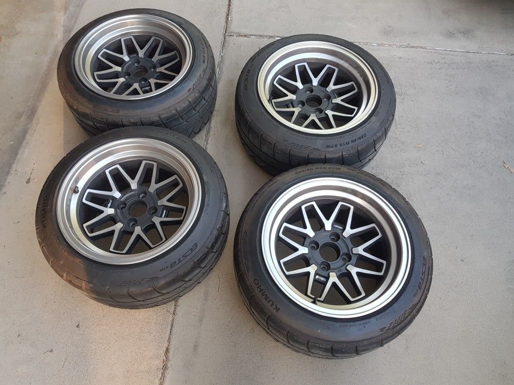 Fatlace AME Fzero Wheels 15x9.5 +15mm Offset 4x100