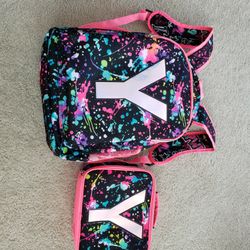 Back Pack With Matching Lunch Bag