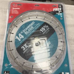 Makita 14 in. Segmented Rim Diamond Blade for General Purpose (3-Pack)
