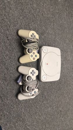 Sony PSone Console with Two Controllers