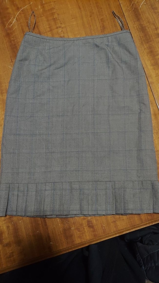 Monterey Grey Plaid Pleated Skirt