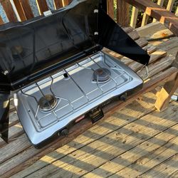 Like New Coleman Triton Propane Cooking Two Burner Stove  