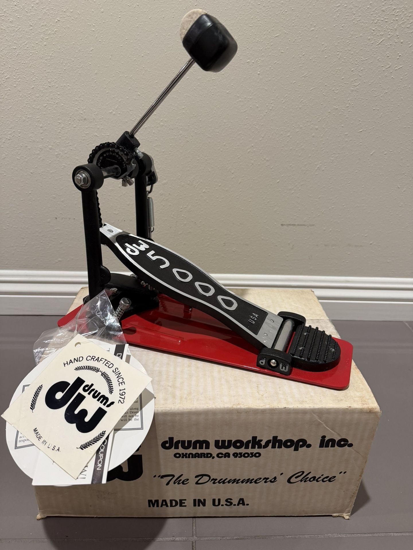 DW DWCP5000AH 5000 Series Accelerator Single Bass Drum Pedal - Single-Chain New NOS 