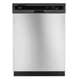  Whirlpool - 24" Front Control Built-In Dishwasher with 55 dBA - Stainless steel 