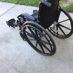 Wheelchair excellent condition super light easy to fold and easy to carry the legs Is Adjustable Goes Up And Down