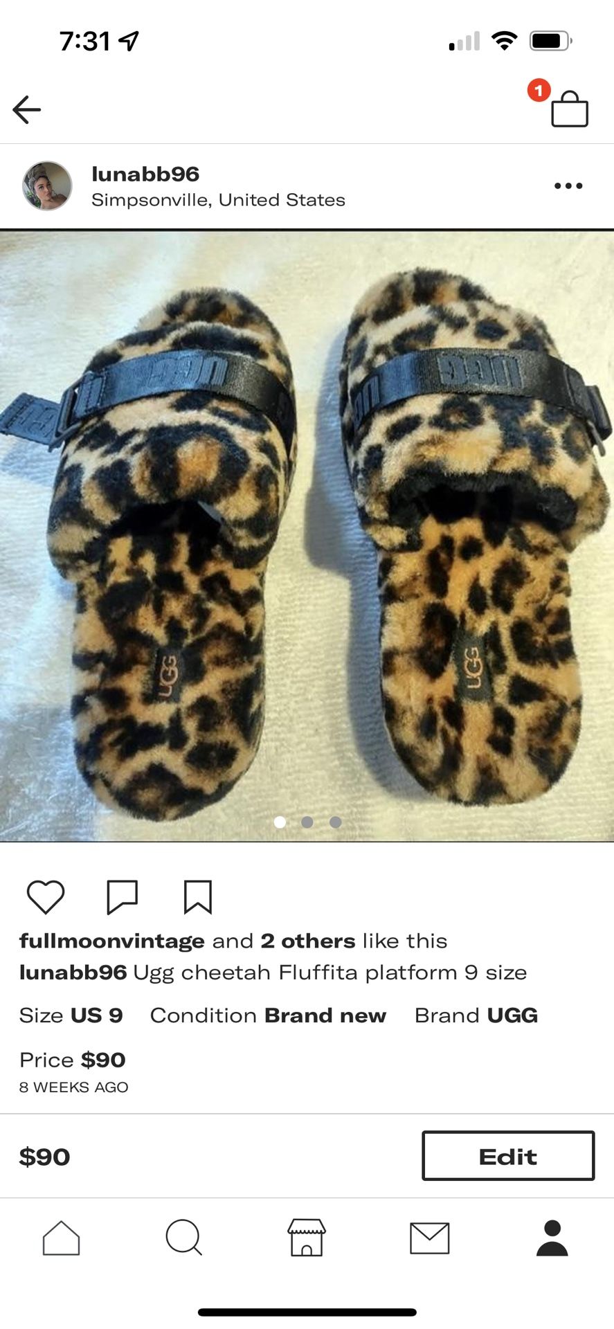 Ugg Cheetah Fluffita Sandals