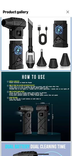 New MTOX Cordless Compressed Air Duster