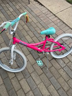 Girls Kids Bike Pink and Teal