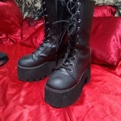 Alternative Goth Gothic Boots Black