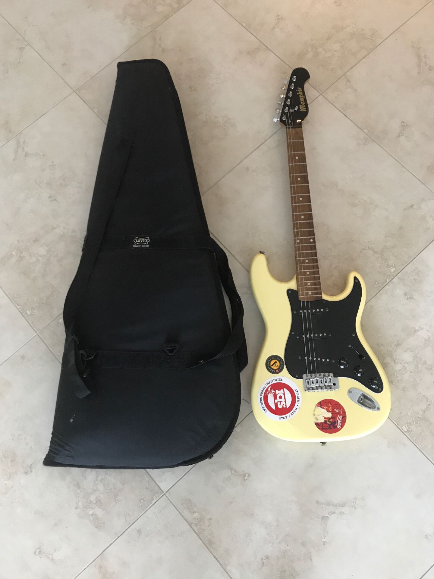 Electric guitar and case