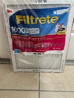 3M Filtrete 1600 Air Filters 16x20x1, 2-Pack