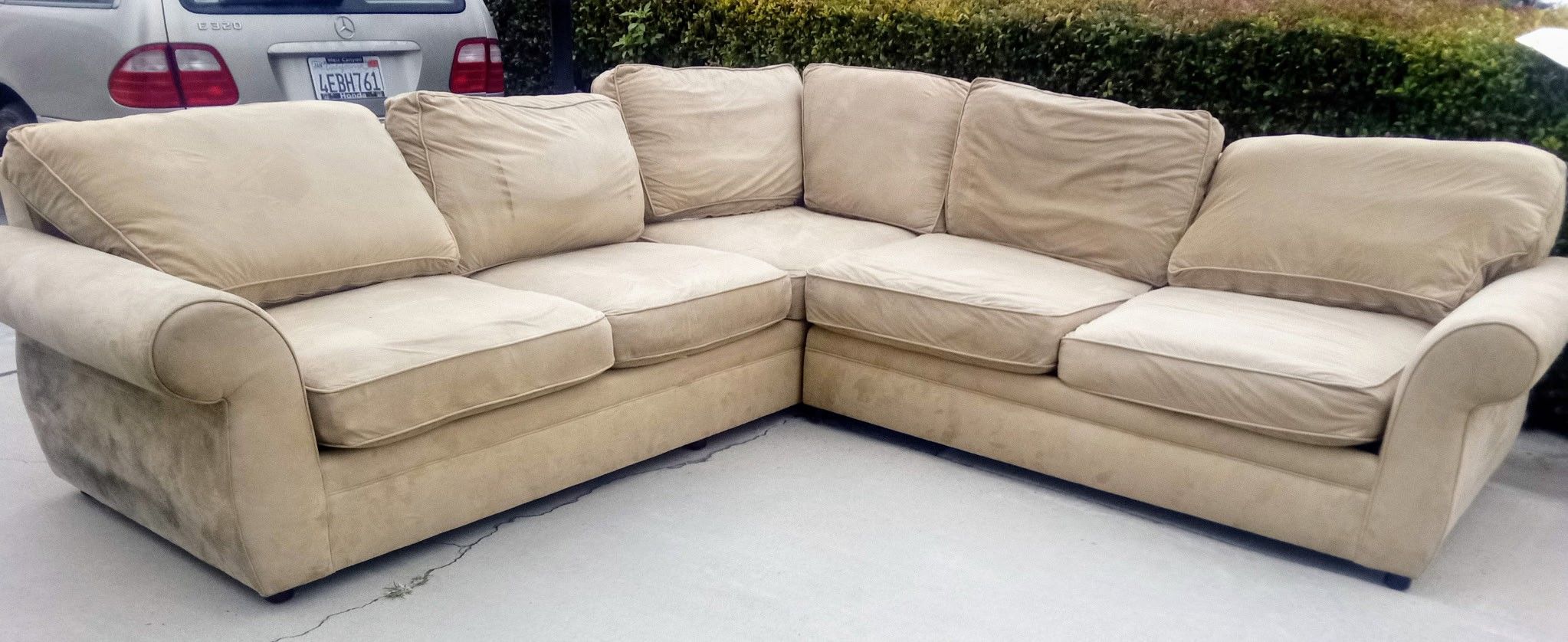 Tan L Shape Sofa