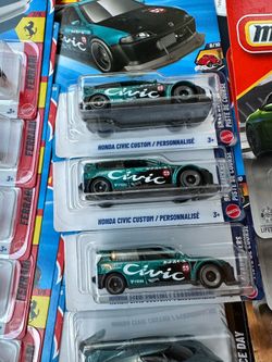 Hot Wheels Honda Civic Custom Green JJJ99 149/250 G Case