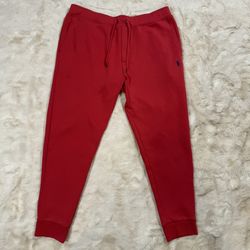 POLO RALPH LAUREN CLASSIC TECH SWEATPANTS RED MENS XL