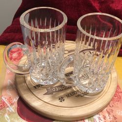 Waterford Maeve Cut Beer 2 Mugs 