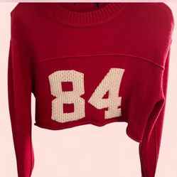 Red Cropped Sweater 