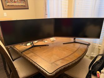 Dual Samsung Flat Panel Desktop Monitors