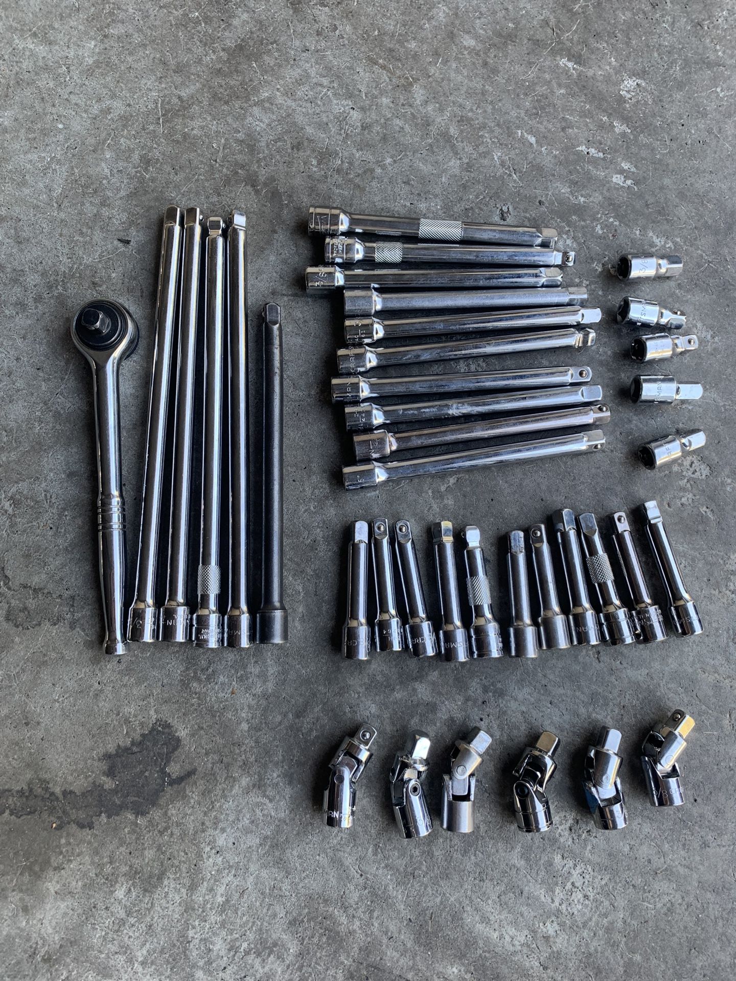 3/8” Drive Socket Extenders, Universal Joints