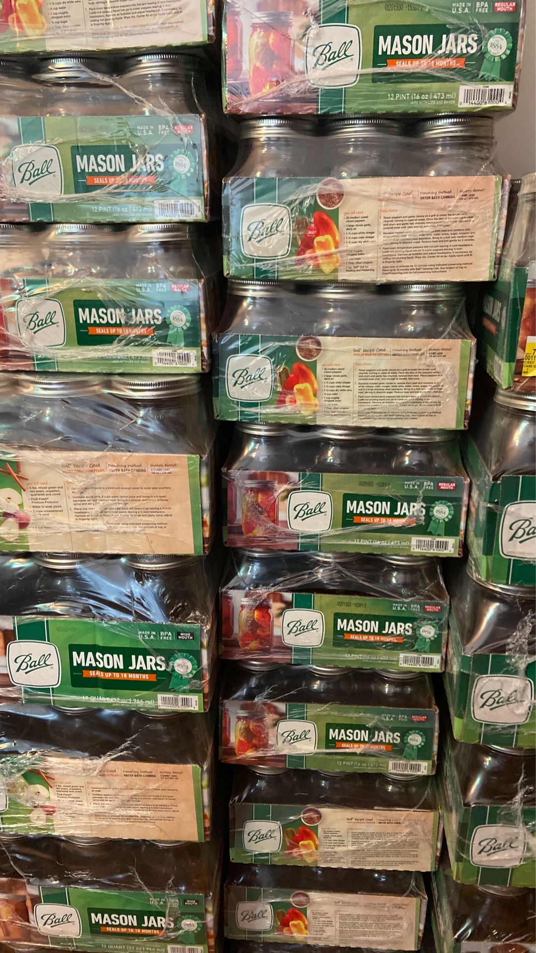 Mason Jars Wide mouth 32oz canning jars 12pk 16 oz