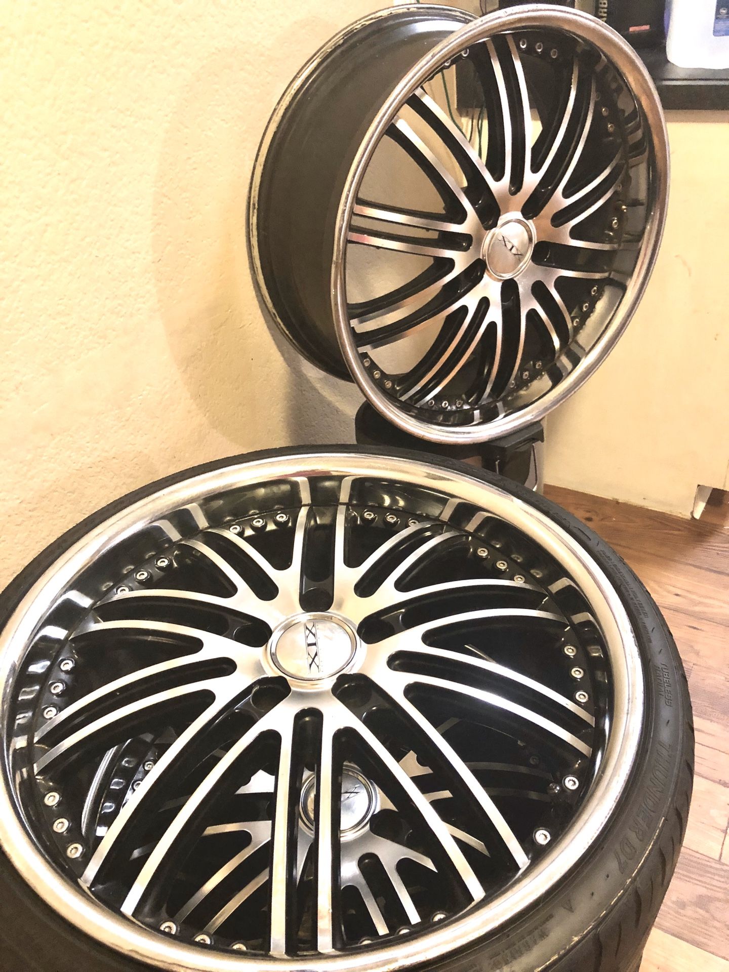 20”Exotic Alloys rims w/3 low profile tires