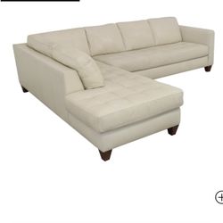 White Leather Sectional By Star Furniture 