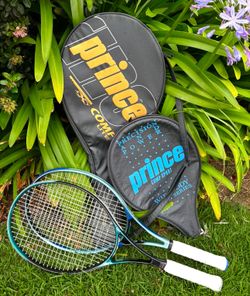 2 Prince Tennis Rackets – Comp Sport & Pro Comp Widebody – With Covers