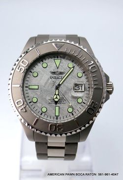 Invicta Pro Diver Automatic Meteorite Rhodium Dial Titanium 47mm Watch 45673  