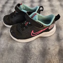 Nike Downshifter 11 SE TD 'Black Dynamic Turquoise' toddler shoes
