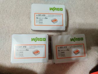BULK DEAL! 3 Boxes WAGO 3x Conductor Lever-Nuts (AWG 24-12)