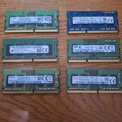 Lot of Laptop Memory 2gb and 4gb SODIMM