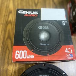 New 8" Genius Audio 600w Max Power Bullet Midrange Loud Speaker  $90 each  