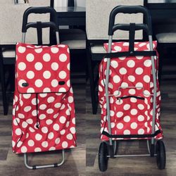 Pink And White Grocery Cart