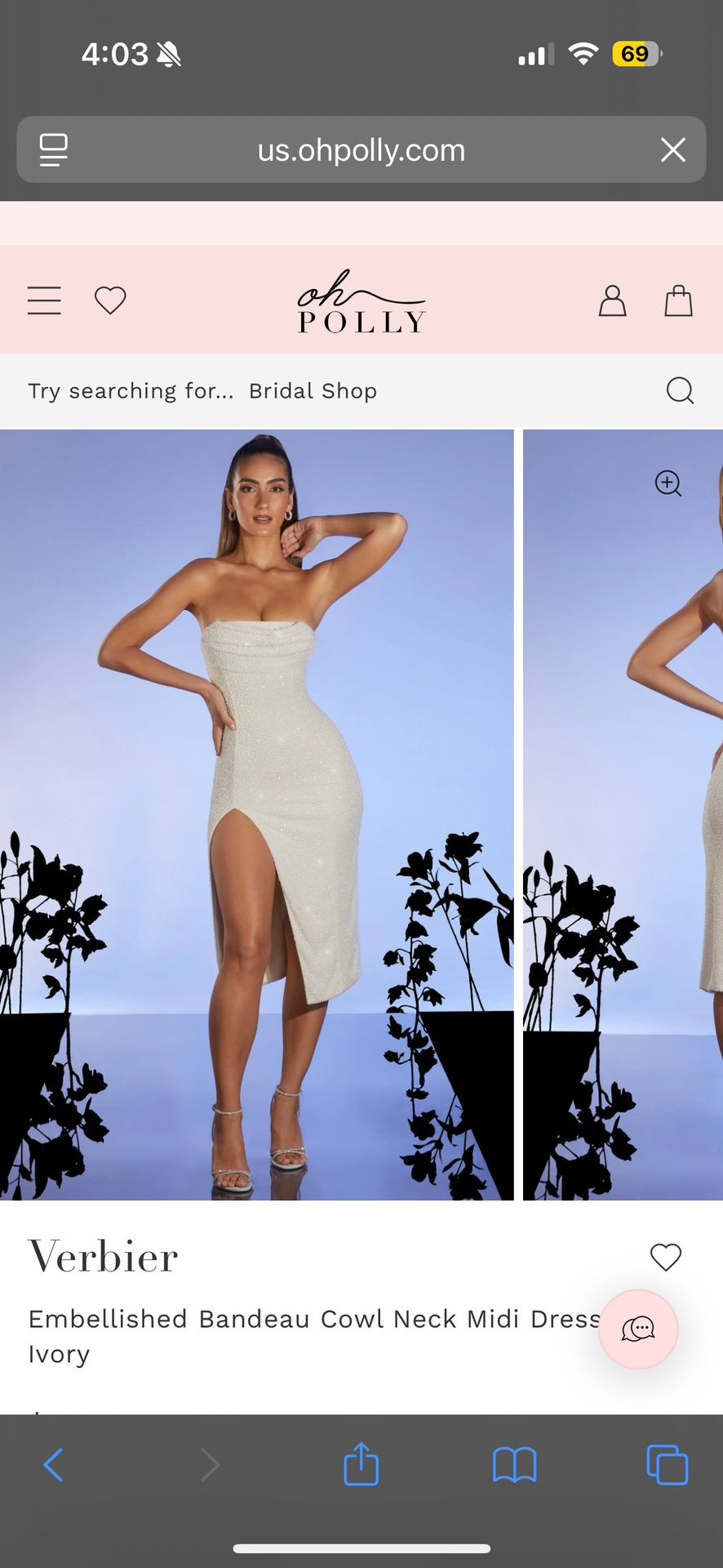 a line floral dress with sleeves Sydneys Closet SC7386 Long Prom Dress Plus Size Strapless A-Line Floral Slit Puff Sleeves Train Pockets Formal Gown 18 / Multi Floral main image 0