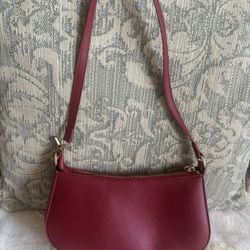 Burgundy leather red shoulder bag